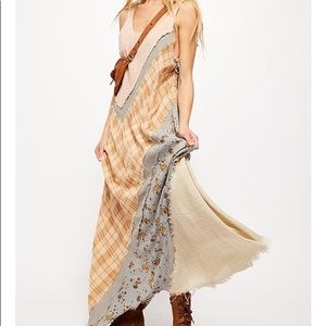Free People Patchwork Distressed Summer Maxi Dress